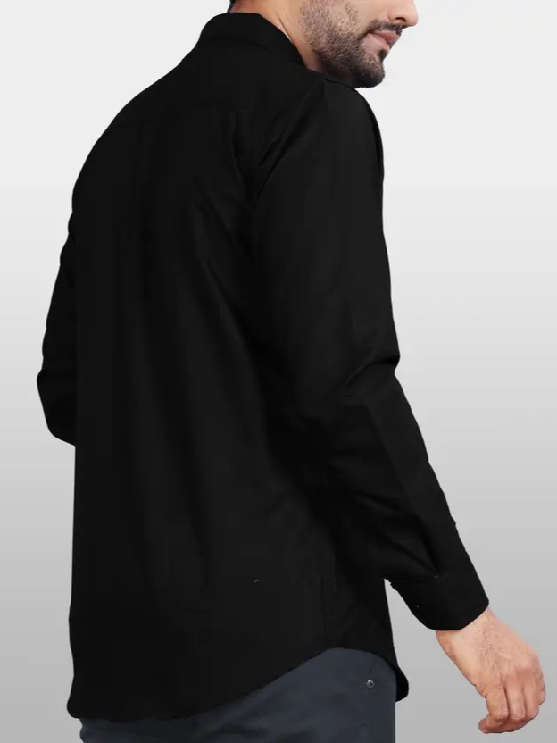 Men Regular Fit Solid Casual Shirt - Image 6
